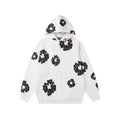 Denim Tears Wreath-Print “White & Black” hoodie