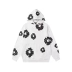 Denim Tears Wreath-Print “White & Black” hoodie