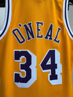 LOS ANGELES LAKERS 1996 NBA BASKETBALL JERSEY O’NEAL #34