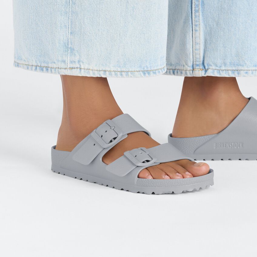 Birkenstock Arizona Eva “Metallic Silver”