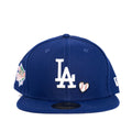MLB LOS ANGELES DODGER BLUE CLASSIC TEAM HEART FITTED 59FIFTY CAP