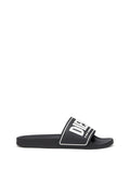 DIESEL SA-MAYEMI-POOL SLIDES WITH 3D LOGO "BLACK & WHITE"