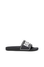 DIESEL SA-MAYEMI-POOL SLIDES WITH 3D LOGO "BLACK & WHITE"