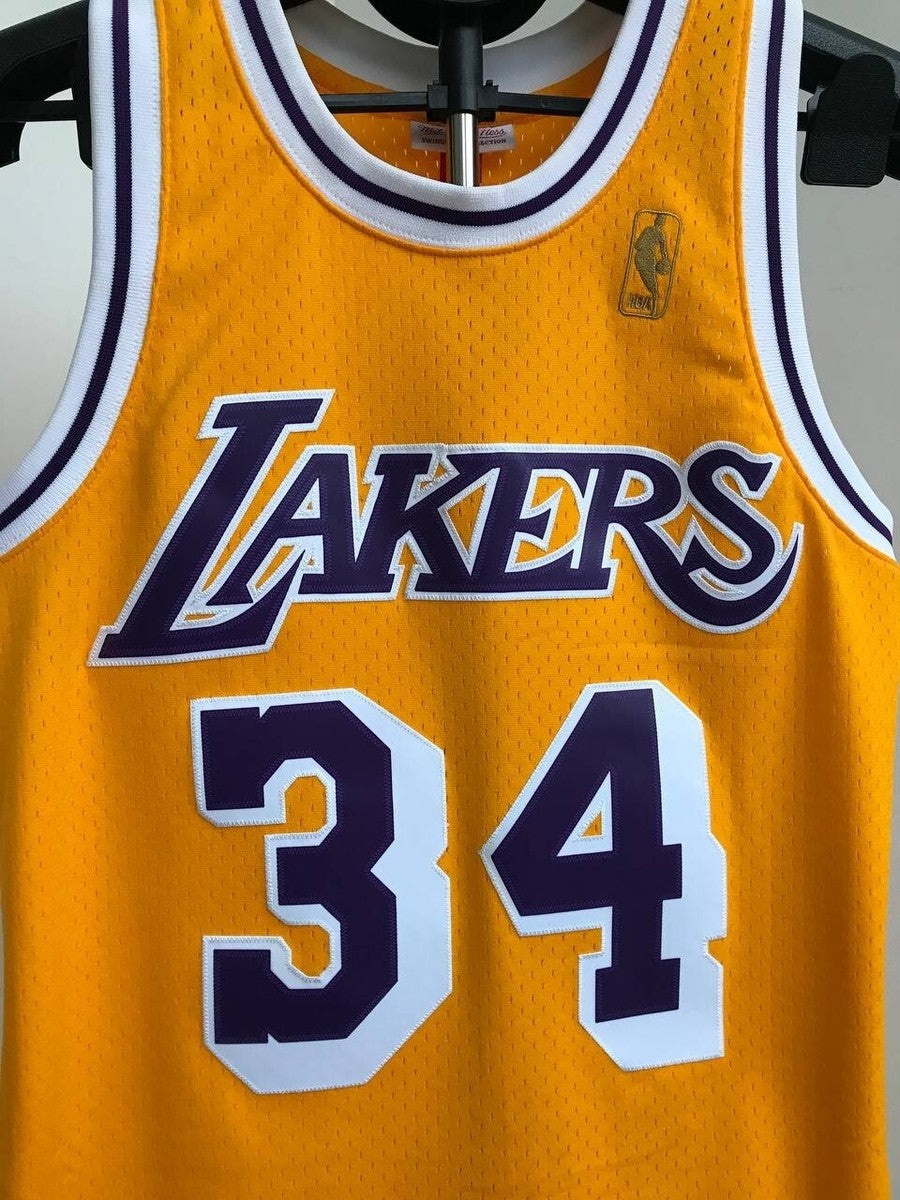 LOS ANGELES LAKERS 1996 NBA BASKETBALL JERSEY O’NEAL #34