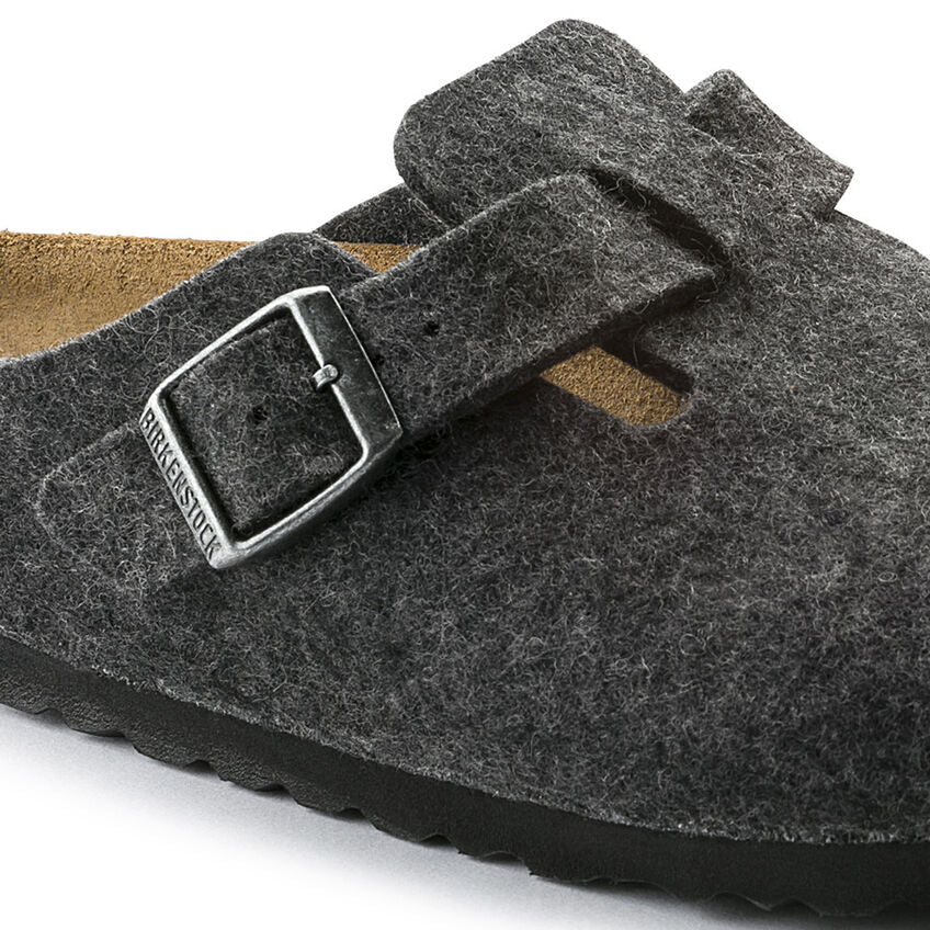 Birkenstock Boston Soft Footbed Suede "Anthracite"