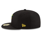 PITTSBURGH PIRATES MLB SIDE PATCH BLOOM BLACK 59FIFTY FITTED CAP