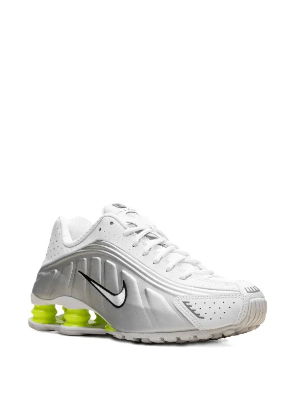 Nike Shox R4 "White/Metallic Silver/Volt”