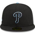Philadelphia Phillies New Era Pastel Undervisor 59FIFTY Fitted Hat - Black