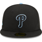 Philadelphia Phillies New Era Pastel Undervisor 59FIFTY Fitted Hat - Black