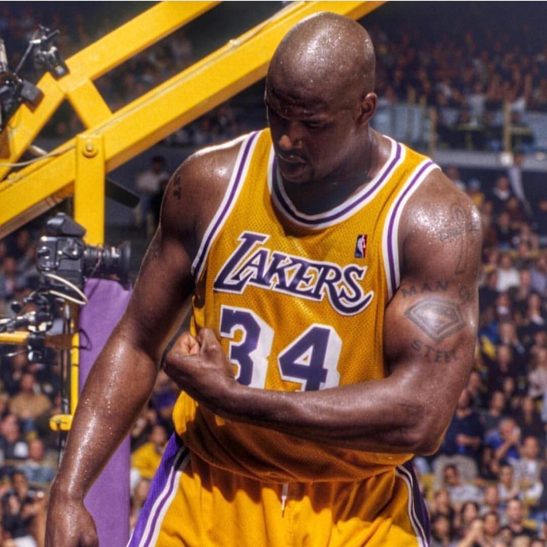 LOS ANGELES LAKERS 1996 NBA BASKETBALL JERSEY O’NEAL #34