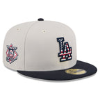 Los Angeles Dodgers New Era Khaki/Black 2024 Fourth of July 59FIFTY Fitted Hat