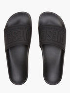 DIESEL SA-MAYEMI-POOL SLIDES WITH 3D LOGO "ALL BLACK"