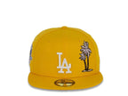 Los Angeles Dodgers New Era MLB 59Fifty Fitted Cap Gold Crown Palm Tree 50th Anniversary Side Patch