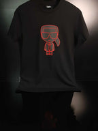 KARL LAGERFELD LOGO PRINT JERSEY T SHIRT-BLACK