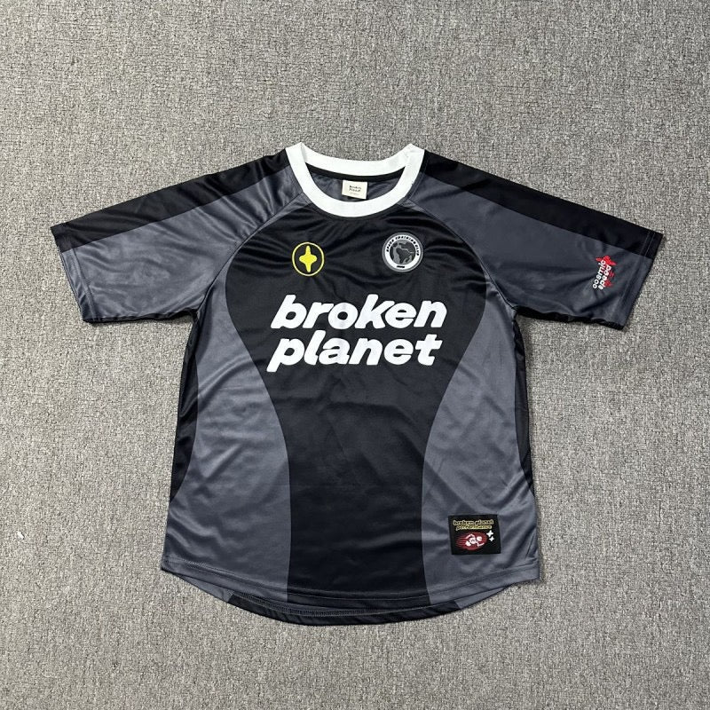 Broken Planet Football Jersey Black/Grey