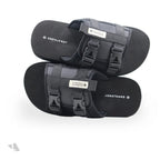JONATHAN D BUCKLE SANDAL BLACK SLIDES