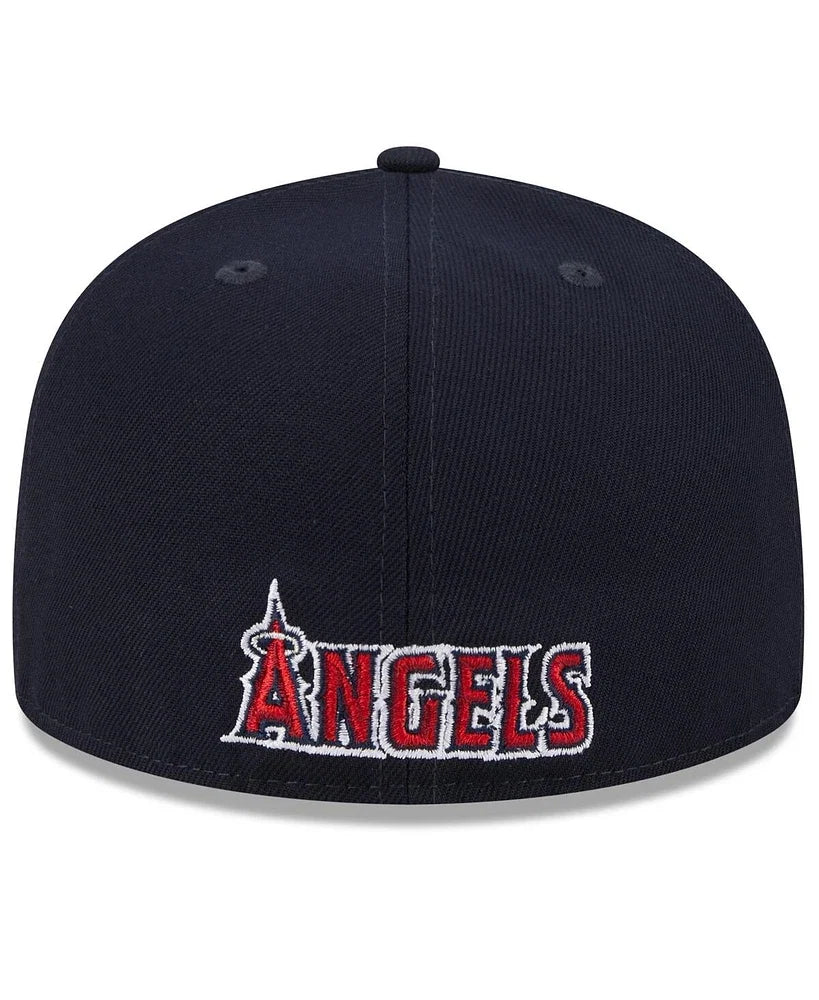 New Era Men's Red/Navy Los Angeles Angels Gameday Sideswipe 59fifty Fitted Hat