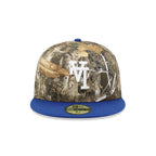 Los Angeles Dodgers Real Tree Royal 2 Tone Upside Down Logo 59Fifty Fitted