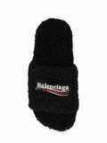 Balenciaga Furry Slide Sandals (With box)