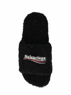 Balenciaga Furry Slide Sandals (With box)