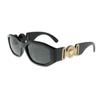 Black/grey 53MM Cat Eye Unisex Sunglasses by Versace