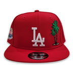 Red Los Angeles Dodgers Palm Tree Blue Bottom 50th Anniversary Snapback