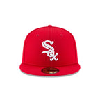 Chicago White Sox White Logo Red New Era 59FIFTY Fitted Hat