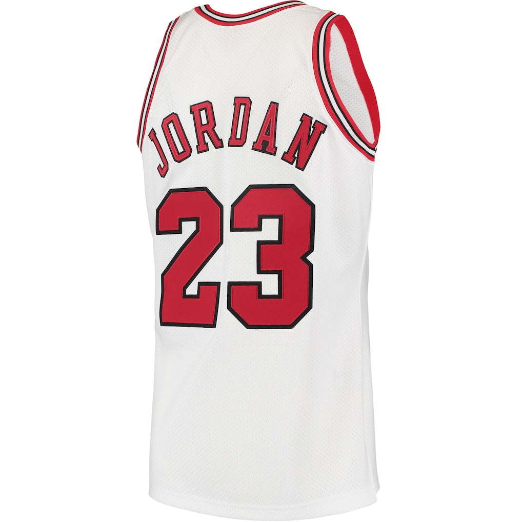 Men's Chicago Bulls Michael Jordan Mitchell & Ness White 1995 Hardwood Classics Authentic Jersey