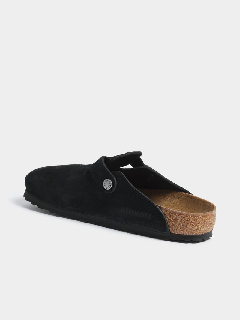 Birkenstock Boston Suede Black Clog