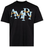 Amiri Staggered Chrome T-Shirt 'Black’