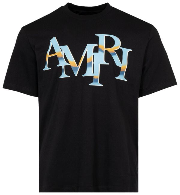 Amiri Staggered Chrome T-Shirt 'Black’