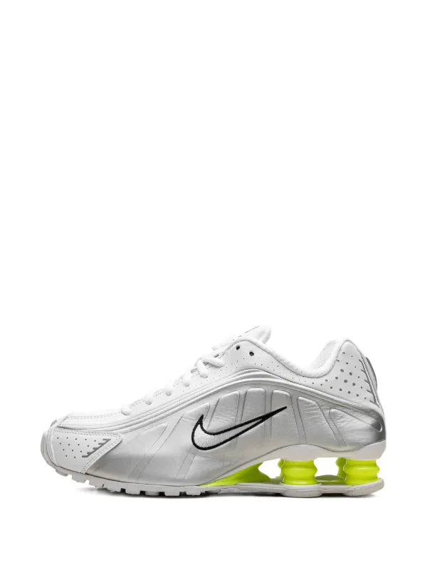 Nike Shox R4 "White/Metallic Silver/Volt”