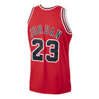 Men's Chicago Bulls Michael Jordan Mitchell & Ness Scarlet 1997/98 Hardwood Classics Authentic Jersey