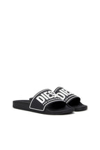 DIESEL SA-MAYEMI-POOL SLIDES WITH 3D LOGO "BLACK & WHITE"