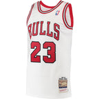 Men's Chicago Bulls Michael Jordan Mitchell & Ness White 1995 Hardwood Classics Authentic Jersey