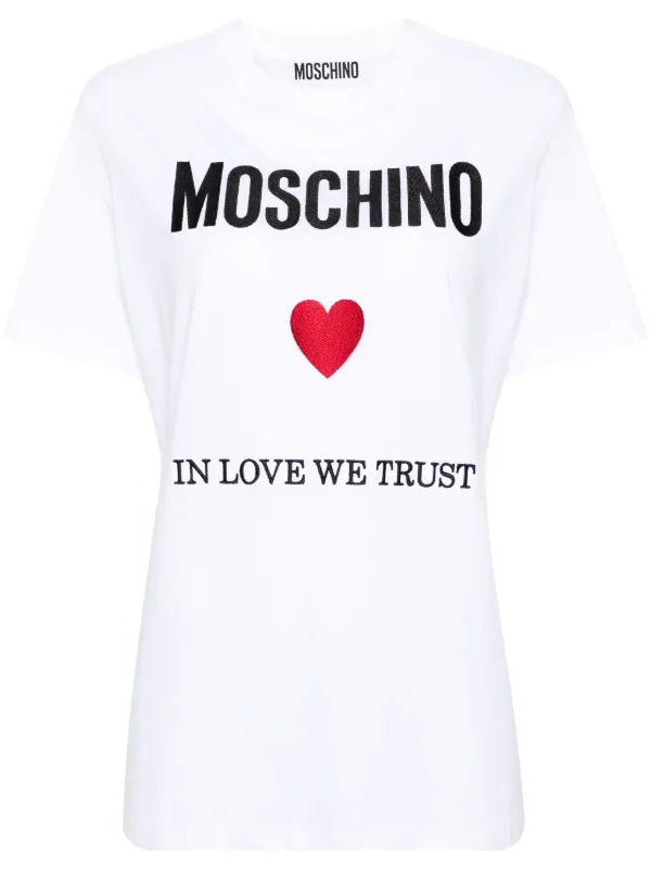 Moschino In Love We Trust cotton T-shirt