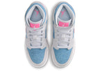 AIR JORDAN 1 MID DENIM SEQUIN “CobaltBliss/Pink Glow”