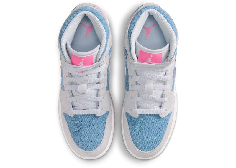 AIR JORDAN 1 MID DENIM SEQUIN “CobaltBliss/Pink Glow”