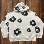 Denim Tears Wreath-Print “White & Black” hoodie