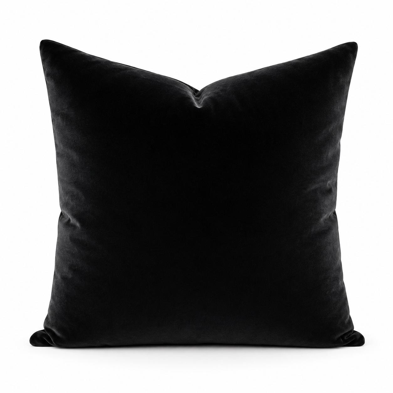 Crested Onyx Velvet Cushion