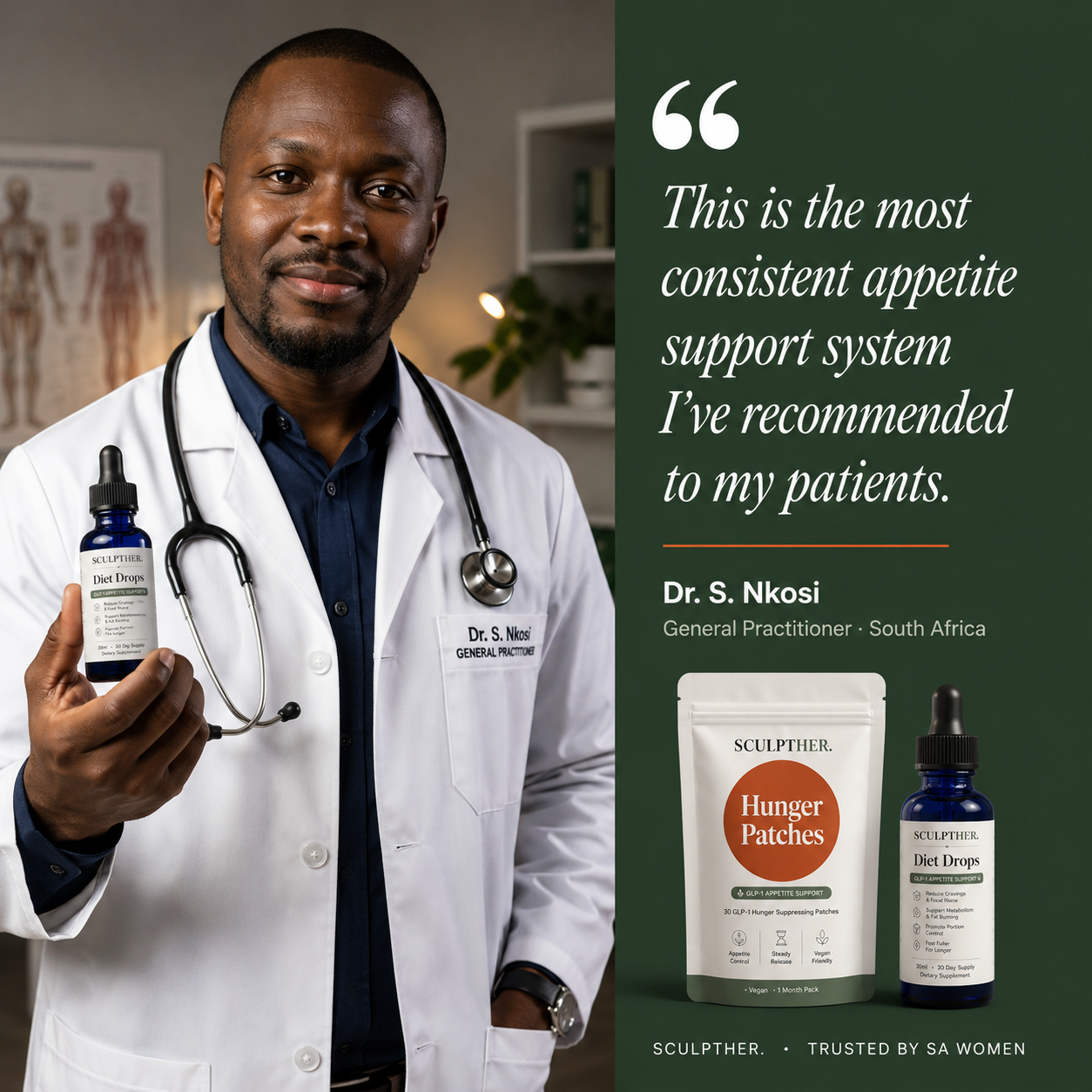 GLP-1 Hunger Suppressing Patches & Diet Drops