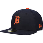 Detroit Tigers New Era Navy On-Field Road 59FIFTY Fitted Hat