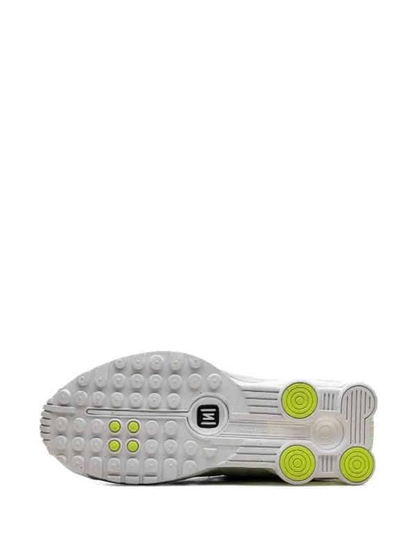Nike Shox R4 "White/Metallic Silver/Volt”