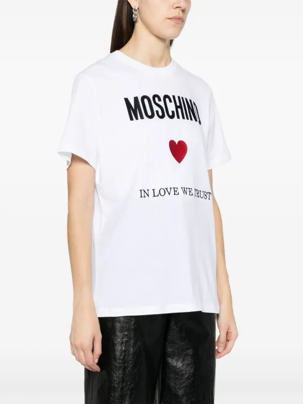 Moschino In Love We Trust cotton T-shirt