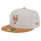New York Mets New Era Two-Tone Color Pack 59FIFTY Fitted Hat - Khaki/Brown