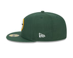 New Era Green Bay Packers 59FIFTY Green Fitted Hat Sidepatch 5950 Cap