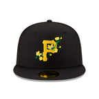 PITTSBURGH PIRATES MLB SIDE PATCH BLOOM BLACK 59FIFTY FITTED CAP
