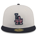 Los Angeles Dodgers New Era Khaki/Black 2024 Fourth of July 59FIFTY Fitted Hat
