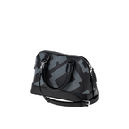 EMBOSSED DOME BAG - BLACK & GREY