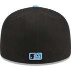 Philadelphia Phillies New Era Pastel Undervisor 59FIFTY Fitted Hat - Black
